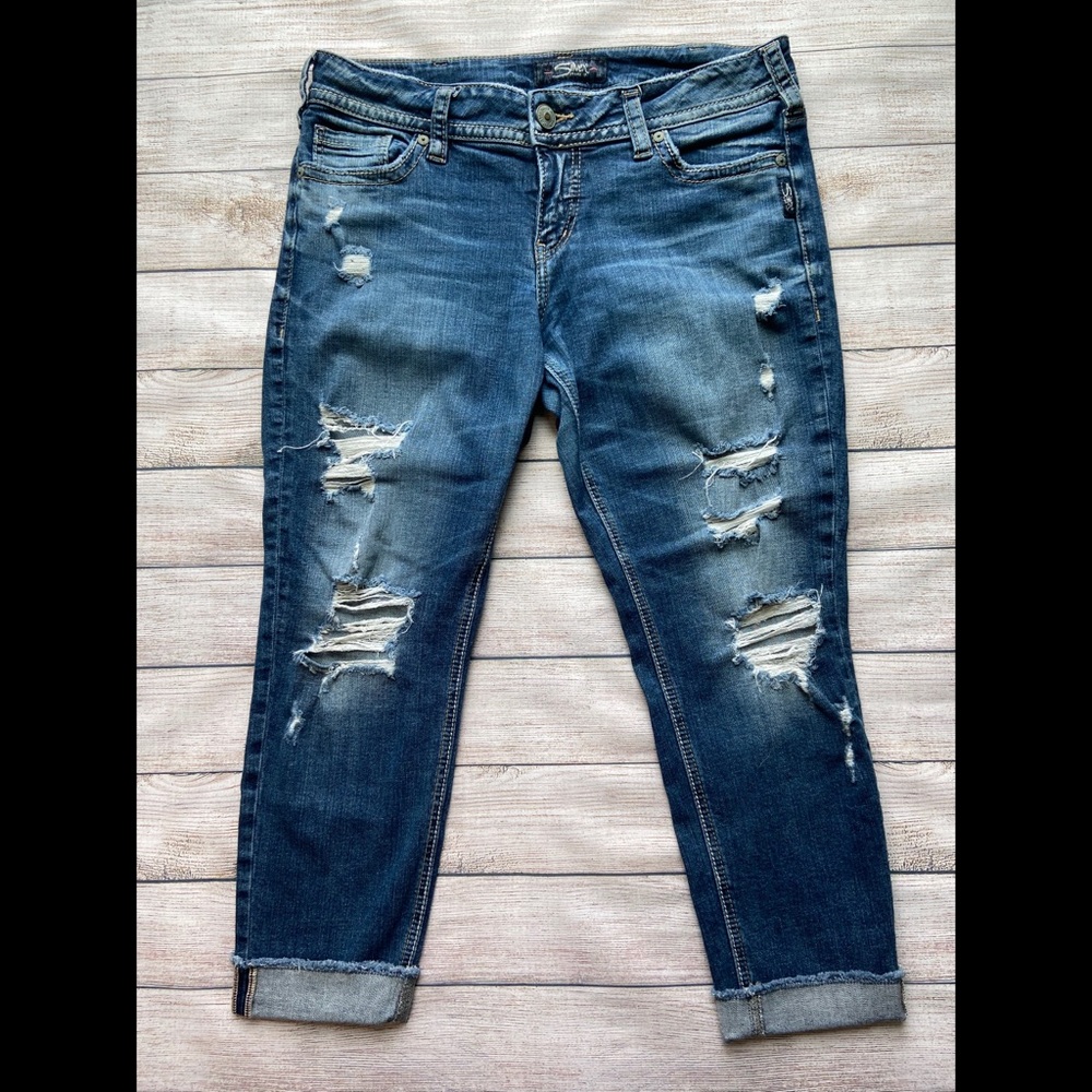 Suki Skinny Crop Silver Jeans